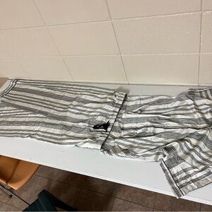 Hello Mello Medium/Large Striped Black and White Pajama Set